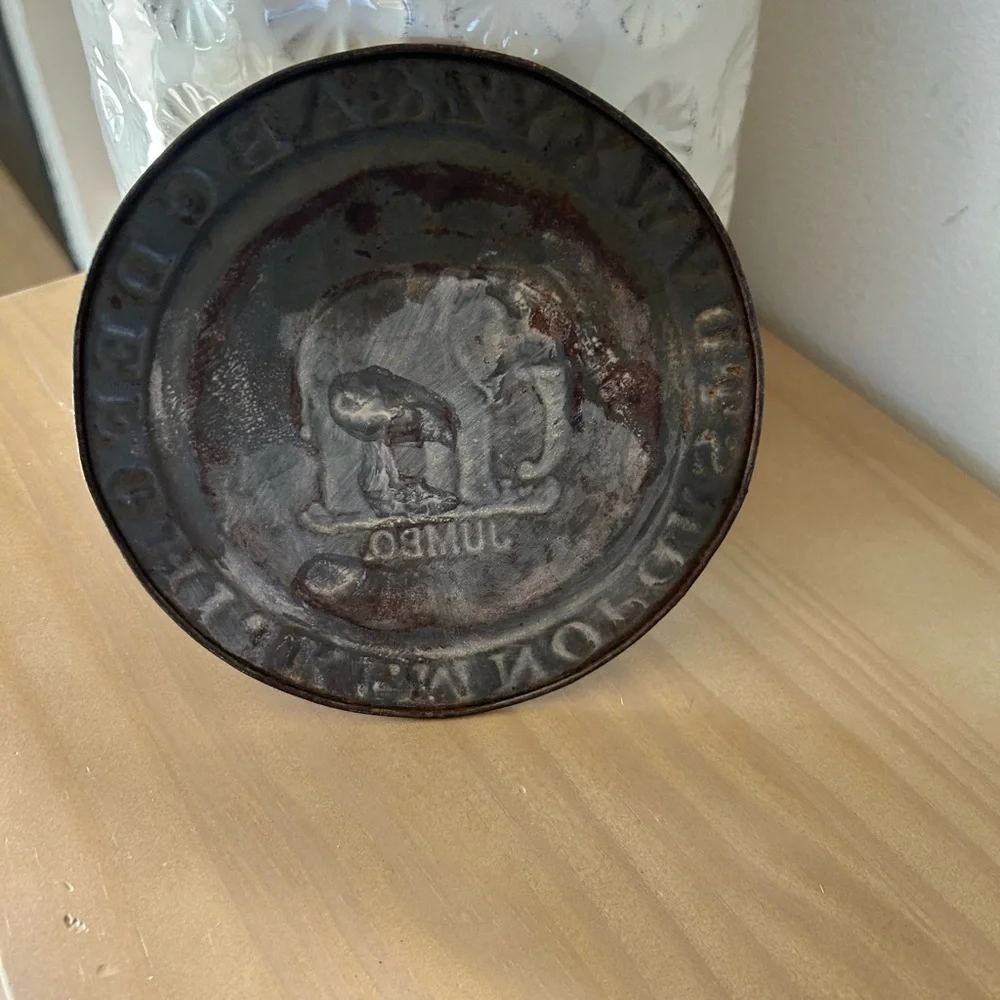 Vintage Jumbo the Elephant Alphabet Tin Plate Child’s Toy 1880s